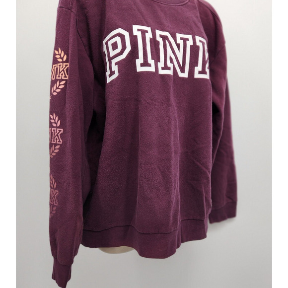 PINK VS Sweatshirt Women's Size Medium Purple Oversized Pullover - Picture 3 of 7